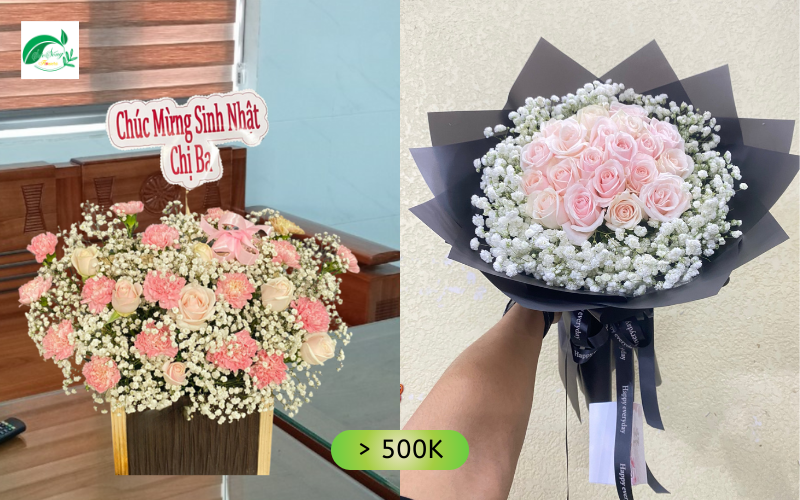 Mẫu hoa sinh nhật trên 500K